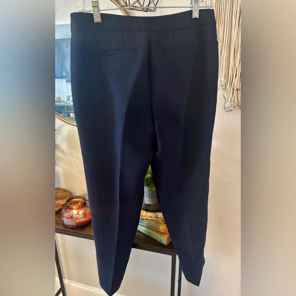 Talbots RSVP Bow-Front Ankle Pants in Navy Women’s Size 4P - Picture 2 of 7